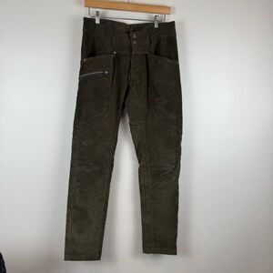 E11 State of Elevenate Men's Après Cord Pants Army Green Size Small